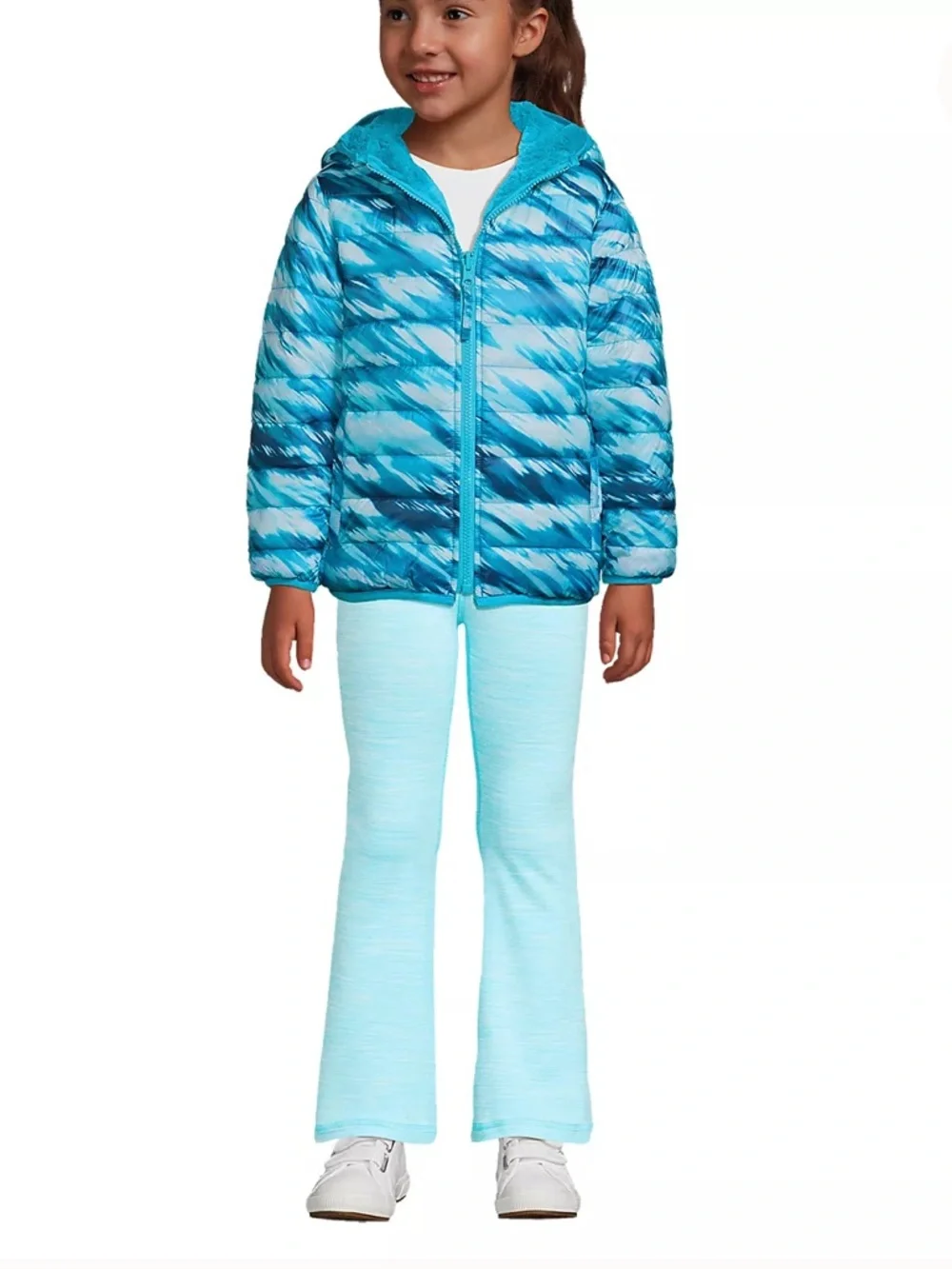 Lands’ End Kids Reversible Insulated Fleece Jacket - medium 8
